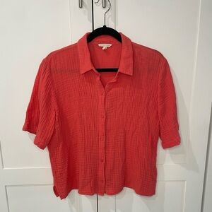 Eileen Fisher Organic Cotton Button Up Shirt